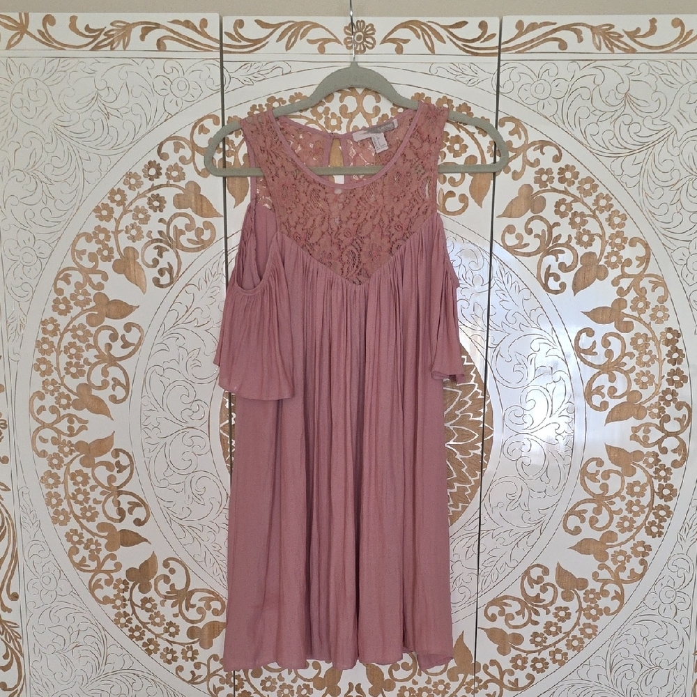 Forever 21 Pink Babydoll Midi Dress